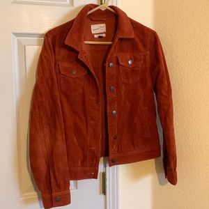 Burnt orange corduroy jacket